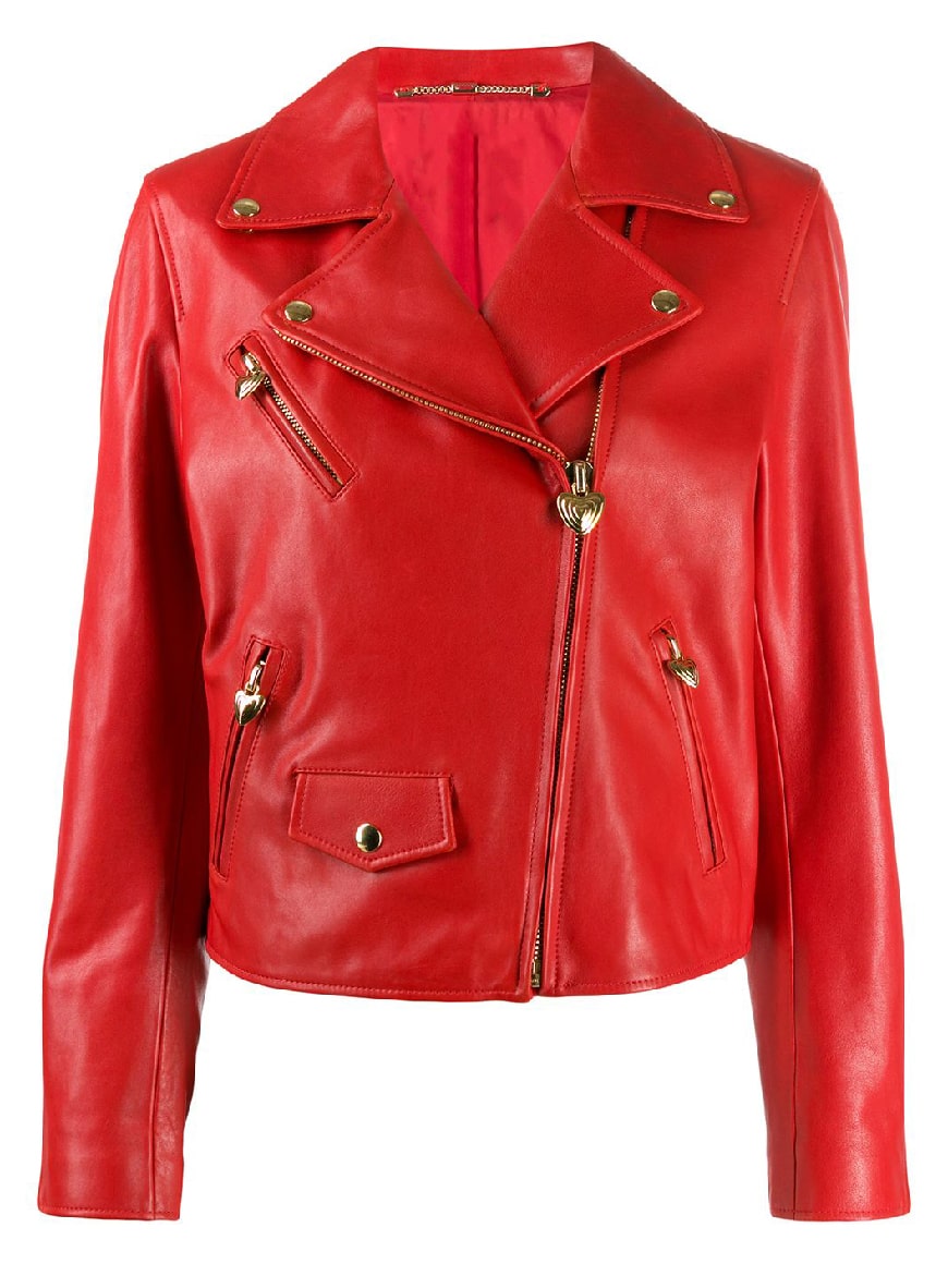 Women’s Red Genuine Leather Jacket