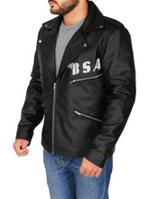 Load image into Gallery viewer, Men’s BSA Rockers Revenge Black Leather Jacket
