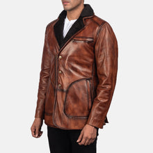 Load image into Gallery viewer, Newly Brown Fur Leather Coat
