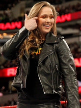 Load image into Gallery viewer, Ronda Rousey Leather Jacket
