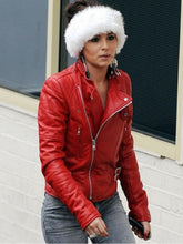 Load image into Gallery viewer, Santa Claus Inspired Cheryl Cole Red Jacket
