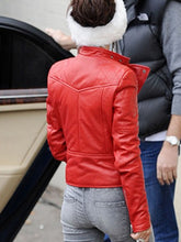 Load image into Gallery viewer, Santa Claus Inspired Cheryl Cole Red Jacket
