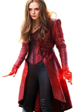 Load image into Gallery viewer, Women’s Elizabeth Olsen Aka The Scarlet Witch Red Coat

