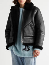 Load image into Gallery viewer, Shearling-Lined Full-Grain Leather Jacket
