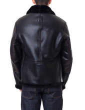 Load image into Gallery viewer, Men’s Sheepskin B3 Jacket In Black – Boneshia
