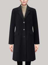 Load image into Gallery viewer, Slim Longline Black Women Coat
