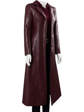 Load image into Gallery viewer, Jean Grey Dark Phoenix Leather Trench Coat
