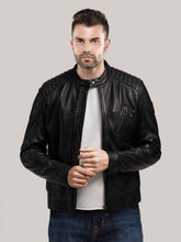 Load image into Gallery viewer, Stylish Notch Collar Men Real Leather Jacket
