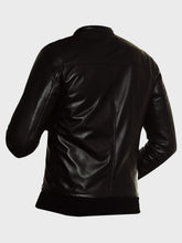 Load image into Gallery viewer, Sven Black Bomber Leather Jacket
