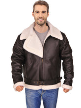 Load image into Gallery viewer, Rocky Balboa Sylvester Shearling Deep Brown Leather Jacket
