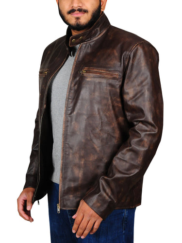 Tom Cruise Brown Distressed Leather Jacket – Boneshia