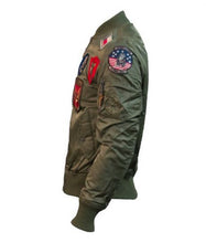 Load image into Gallery viewer, Top Gun Ma-1 Nylon Bomber Jacket With Patches

