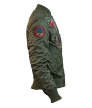 Load image into Gallery viewer, Top Gun Ma-1 Nylon Bomber Jacket With Patches
