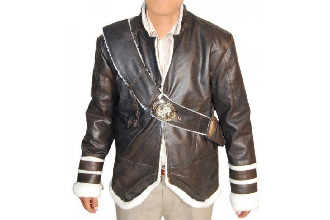 Uncharted 2 Nathan Drake Winter Real Leather Jacket - Boneshia
