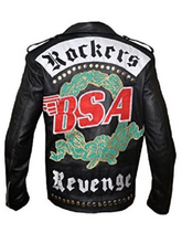 Load image into Gallery viewer, Men’s BSA Rockers Revenge Black Leather Jacket
