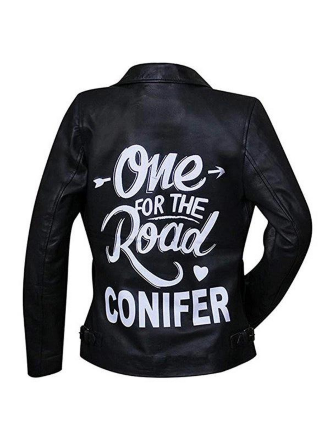 Womens One for The Road Conifer Black Leather Jacket
