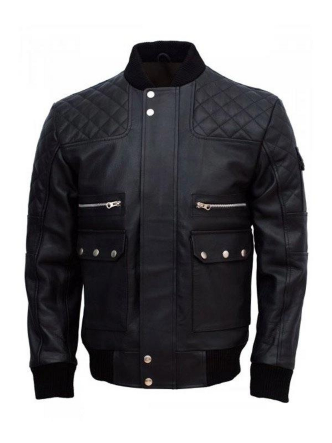 Men’s Black Work Wear Leather Jacket