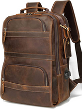Load image into Gallery viewer, Vintage Genuine Leather Backpack
