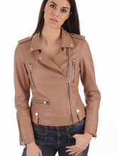 Load image into Gallery viewer, Pink Spiri Women’s Pure Leather Jacket
