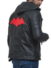 Load image into Gallery viewer, Batman Arkham Knight Hood Leather Jacket
