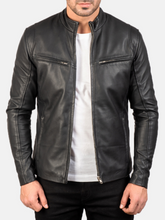 Load image into Gallery viewer, Premium Ionic Black Leather Jacket
