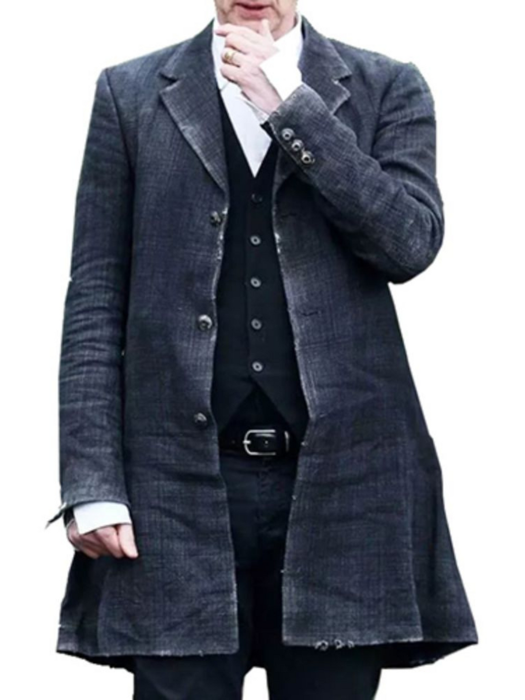 Peter Capaldi Wool Grey Coat