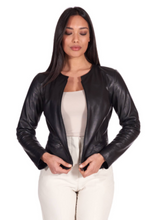 Load image into Gallery viewer, Women’s Black Biker Real Leather Jacket
