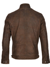Load image into Gallery viewer, Mens Wansfell Brown Distressed Leather Jacket
