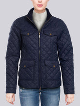 Load image into Gallery viewer, Women&#39;s Blue Navy Barbour Polyamide Jacket
