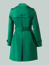 Load image into Gallery viewer, Women&#39;s Green Petite Trench Coat
