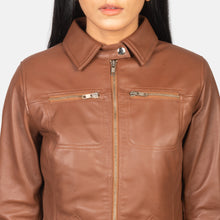 Load image into Gallery viewer, Tomachi Brown Leather Jacket – Boneshia
