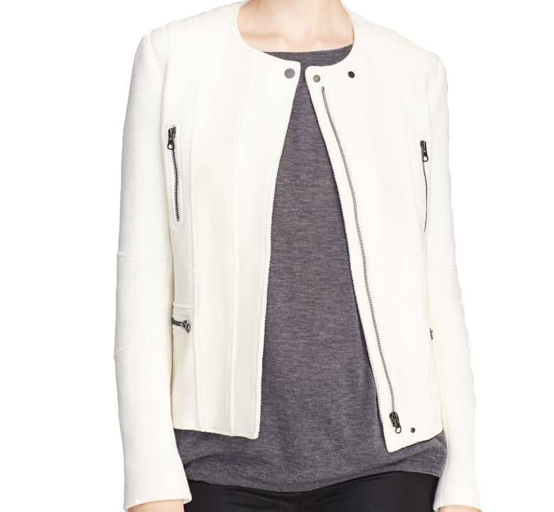 Women's Casual Woven Jacket In White