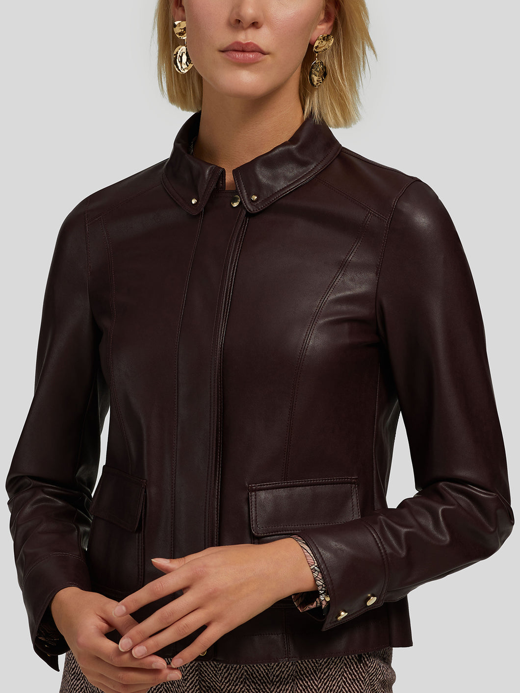 Womens Dark Brown Bike Racer Leather Jacket