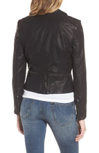 Load image into Gallery viewer, Women&#39;s Faux Leather Biker Slim Fit Jacket In Black
