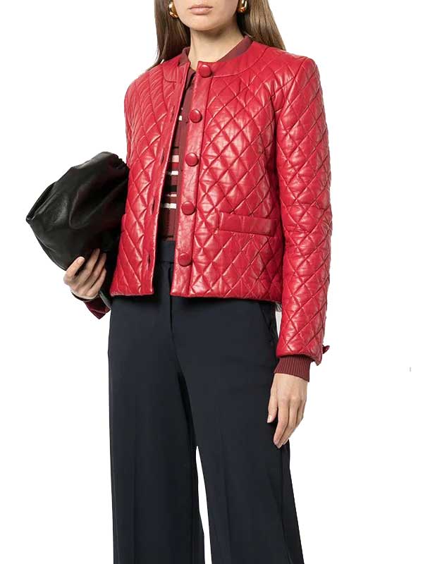 Women's Quilted Red Jacket