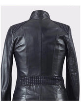 Load image into Gallery viewer, Women’s Real Premium Black Leather Jacket
