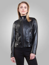 Load image into Gallery viewer, Womens Dashing Zipper Leather Biker Jacket
