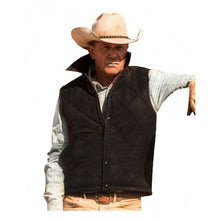 Load image into Gallery viewer, Yellowstone Kevin Costner (John Dutton) Quilted Satin Vest

