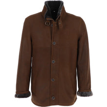 Load image into Gallery viewer, Men&#39;s Real Leather Shearling Coat

