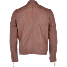 Load image into Gallery viewer, Men&#39;s Quilted Real Leather Cafe Racer Jacket
