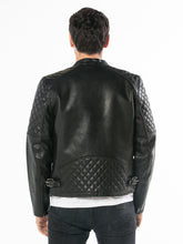 Load image into Gallery viewer, Men&#39;s Black Leather Moto Jacket – Boneshia
