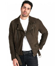 Load image into Gallery viewer, Genuine Brown Suede Leather Jacket for Men
