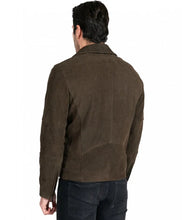 Load image into Gallery viewer, Genuine Brown Suede Leather Jacket for Men
