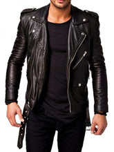 Load image into Gallery viewer, Men’s Riverdale Jughead Jones Dark Black Leather Jacket
