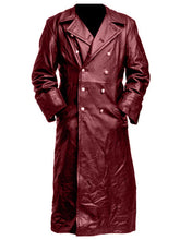Load image into Gallery viewer, MENS WW2 MAJOR MILITARY STYLISH LEATHER LONG COAT
