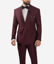 Load image into Gallery viewer, Mens Stanley Shawl Lapel Burgundy Suit
