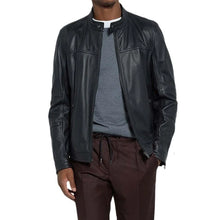 Load image into Gallery viewer, Genuine Black Leather Jacket for Men
