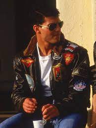 Tom Cruise Maverick Top Gun Black Leather Jacket