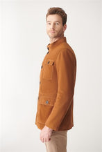 Load image into Gallery viewer, Men&#39;s TAN Long Length Suede Leather Jacket
