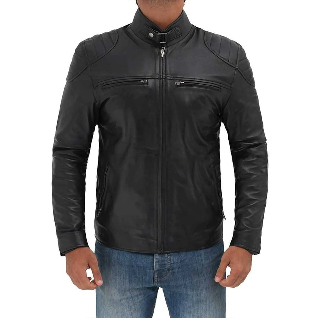 Men's Black Real Leather Jacket